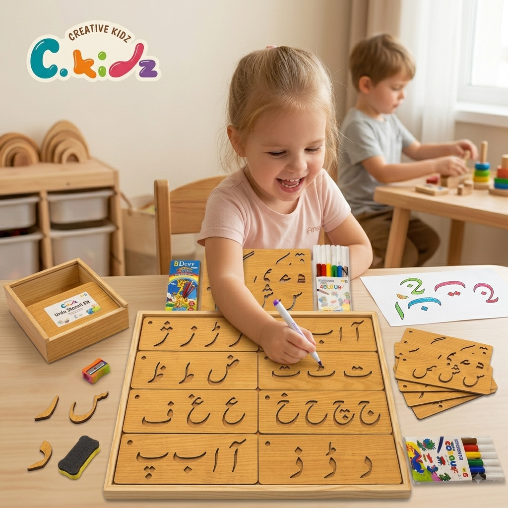 Complete Urdu Wooden Learning Set – Fun & Educational Toy